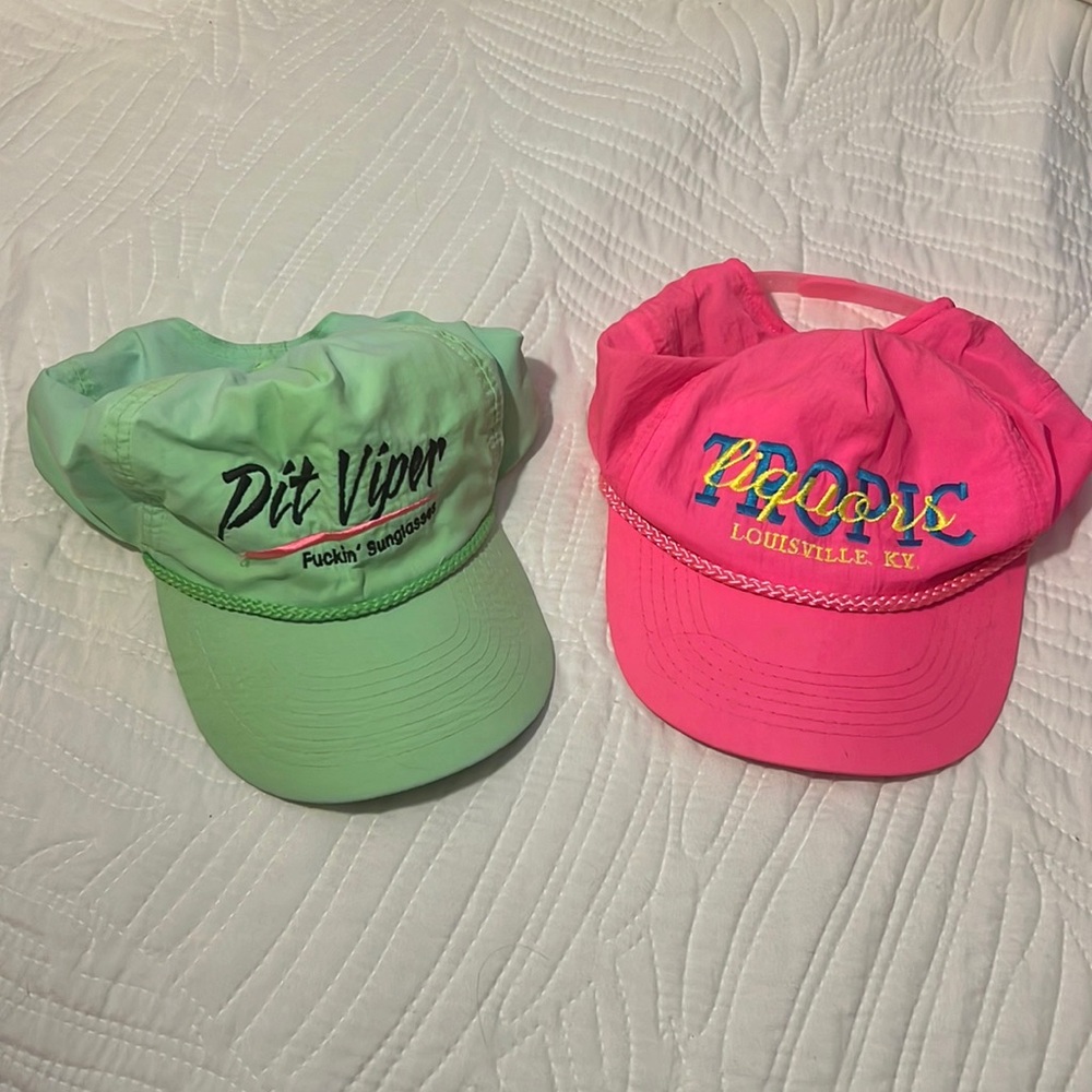 Vintage Pit Viper Snapback and Louisville Liquors Neon
